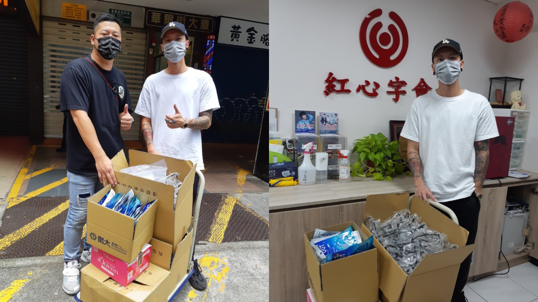頑童小春買「防疫設備」助弱勢!巧遇草爺再捐物資