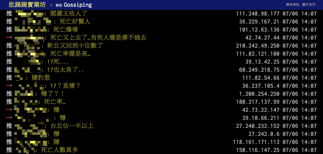 PTT鄉民認為死亡人數太驚人。(圖/翻攝自PTT)