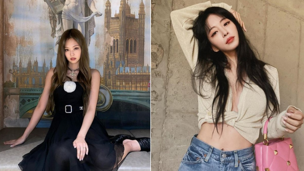 Jennie(左)和韓藝瑟(右)遭傳有過節。(圖/翻攝自Jennie、韓藝瑟IG)