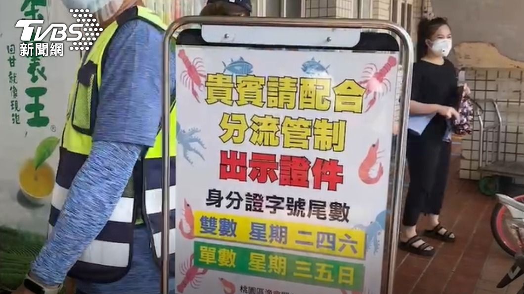 市場外頭有做分流管制。(圖/TVBS)