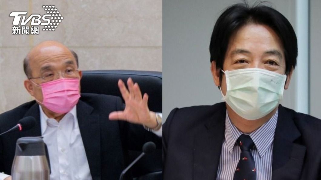 副總統賴清德(右)、行政院長蘇貞昌(左)。(合成圖/中央社)