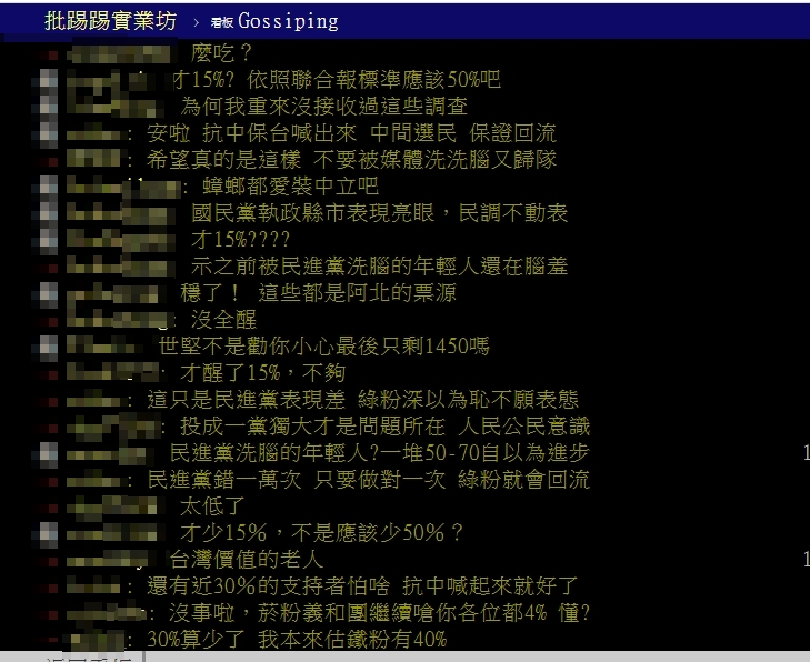 綠營民調下跌，網友想起王世堅奉勸綠營的一番話。（圖／翻攝自PTT）