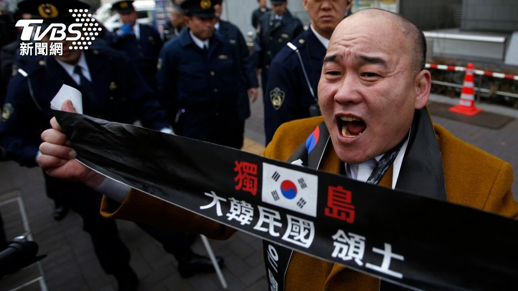 南韓過去曾出現獨島主權示威活動。(圖/達志影像路透社)