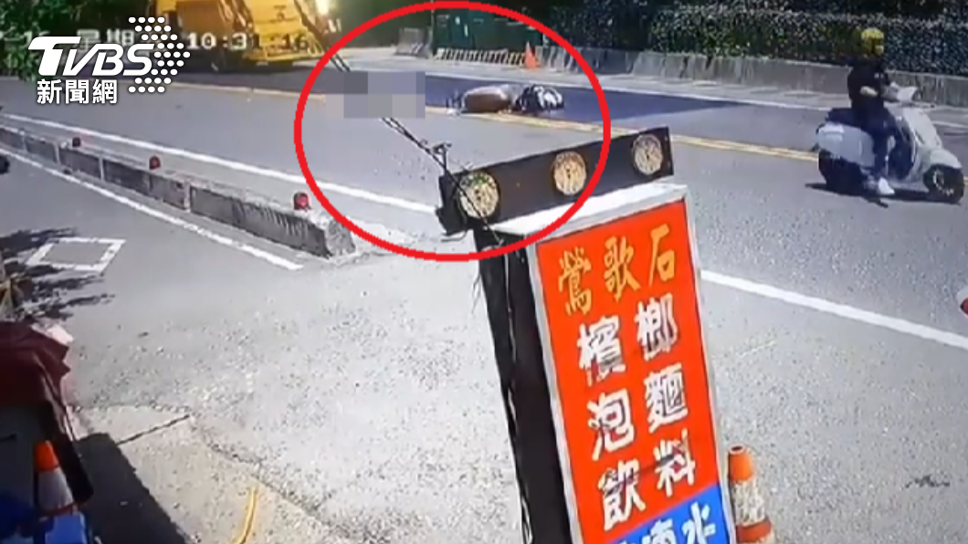 環島魂斷台2線!女騎士過彎逆撞垃圾車 噴飛畫面曝