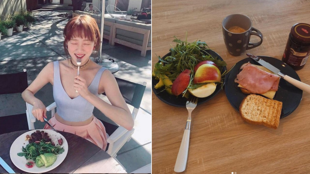 韓國女星李聖經分享日常餐點。(圖/翻攝自heybiblee IG)