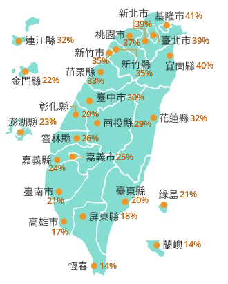 各地暴風圈侵襲機率。(圖/中央氣象局)