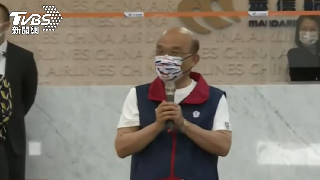 行政院長蘇貞昌回應是否再發三倍券。(圖/TVBS)