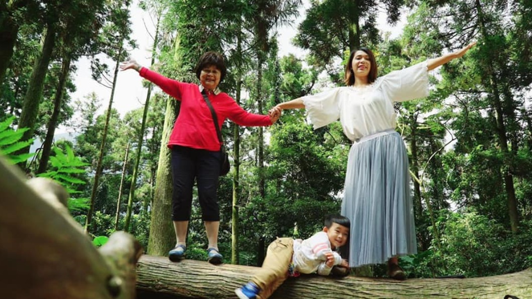 林彥汝曬出昔日和婆婆牽著手合照的開心畫面。(圖/翻攝自林彥汝臉書)