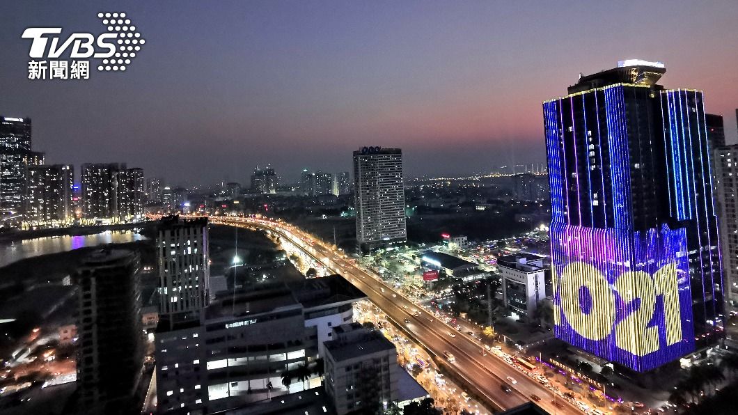 圖為越南首都河內市夜景。(圖/中央社)