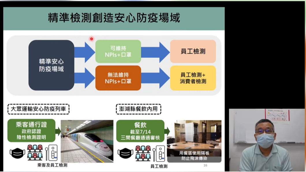 陳秀熙說,台灣要創造「安心防疫場域」。(圖/新冠肺炎科學防疫園地Youtube)