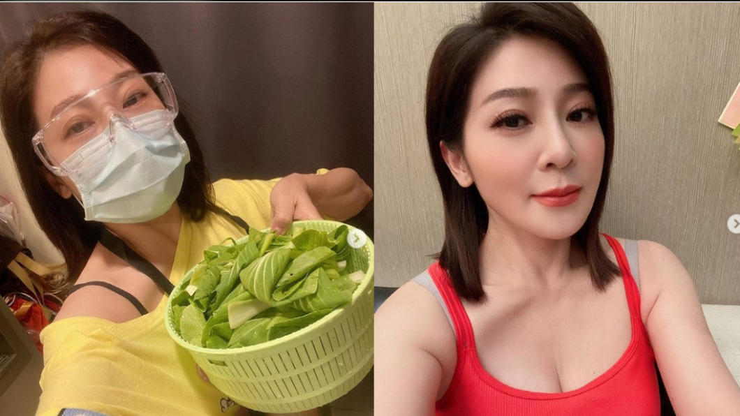 王彩樺自製蔬菜、沙拉等低澱粉飲食,成功擁有零贅肉身材。(圖/翻攝自lotuswang1124 IG)