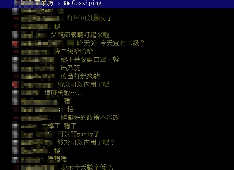 網友討論降二級。（圖／翻攝自PTT）