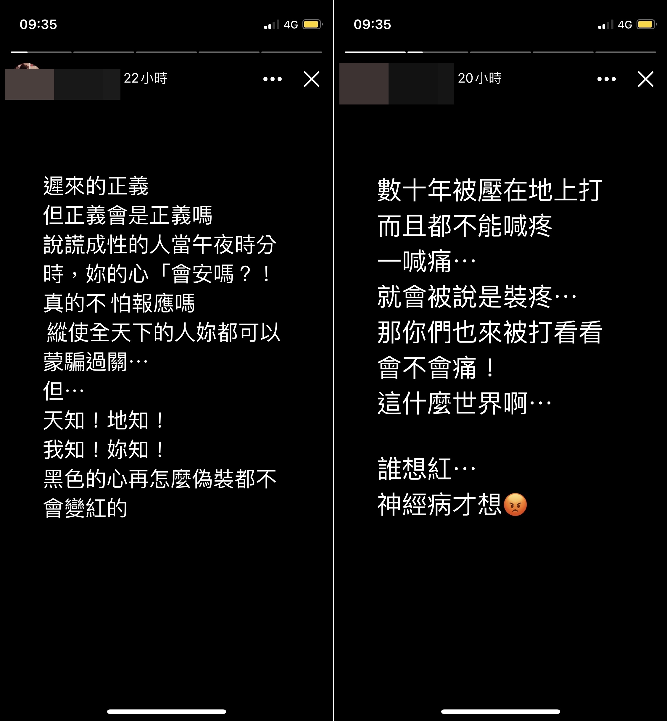 張金鳳連發4篇限時動態回擊。(圖/翻攝自張金鳳臉書)
