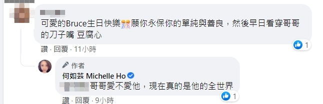 何如芸笑說,小兒子Bruce現在只在意哥哥愛不愛他。(圖/翻攝自何如芸臉書)