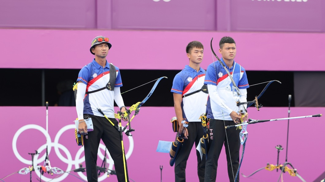 中華男團選手湯智鈞、鄧宇成與魏均珩。（圖／體育署提供）