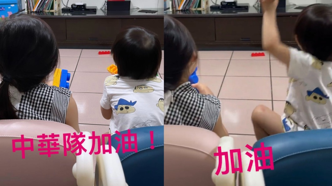 江宏傑兒女為中華隊加油。(圖/翻攝自江宏傑IG)