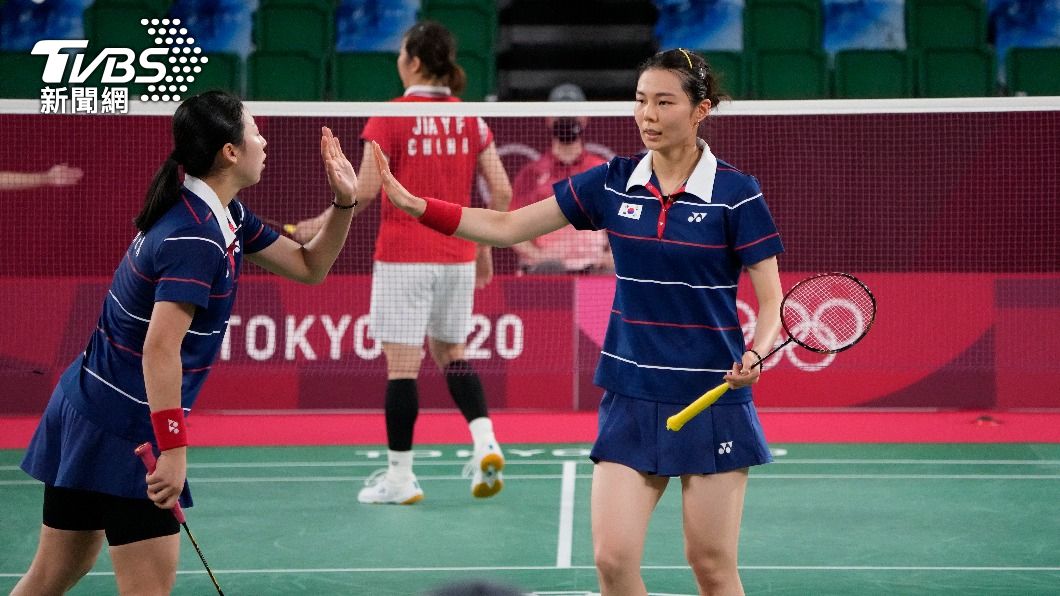 南韓女子雙打選手金昭映與孔熙容。(圖/達志影像美聯社)