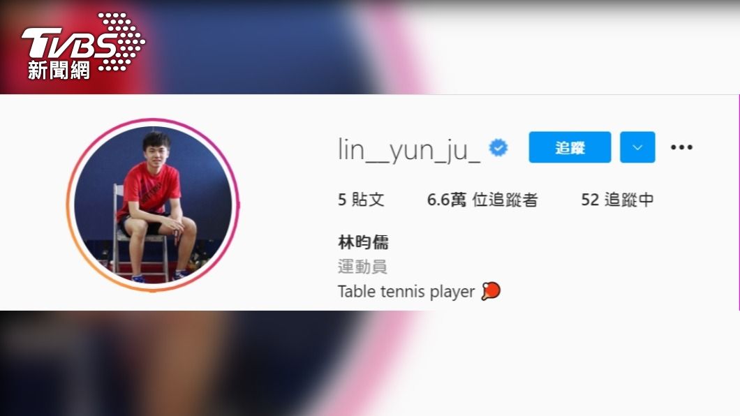 Instagram帳號只有5篇發文，平時也不發限時動態，粉絲數還是飆升來到6.6萬人追蹤。。（圖／翻攝林昀儒Instagram）