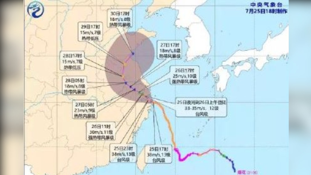 圖/翻攝自中国气象局微博