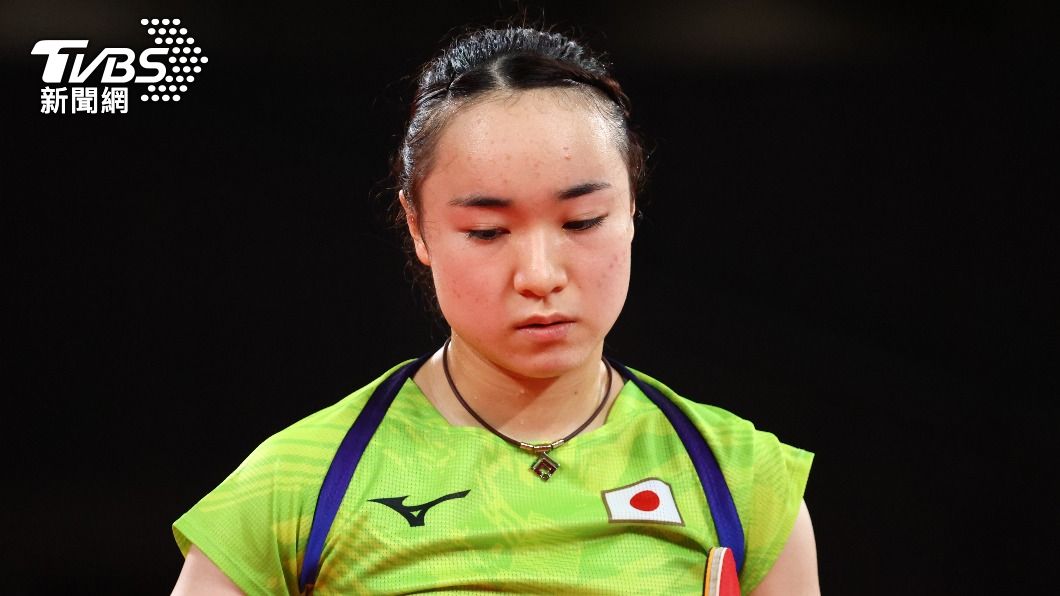 伊藤美誠被孫穎莎擊敗後表情落寞。（圖／達志影像路透社）