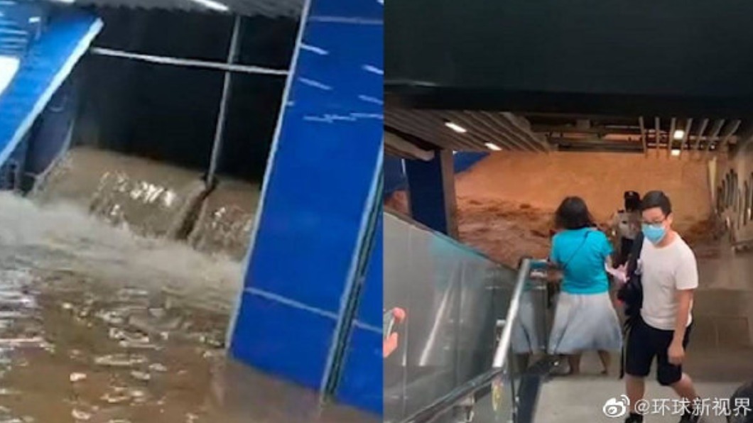 淹水畫面曝光!廣州暴雨1小時 地鐵遭滾滾泥水灌入