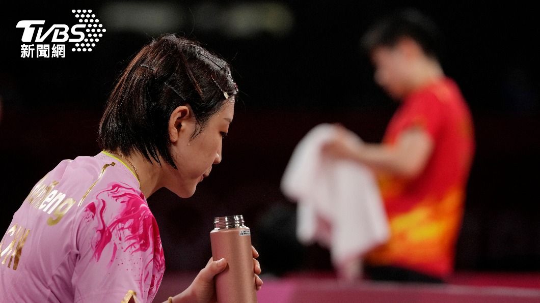 陳夢擊敗同胞孫穎莎拿下奧運生涯首面金牌。(圖/達志影像美聯社)