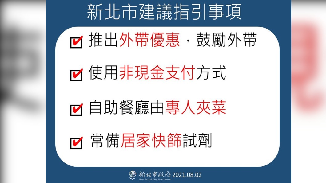 新北市建議指引事項。（圖／新北市政府）