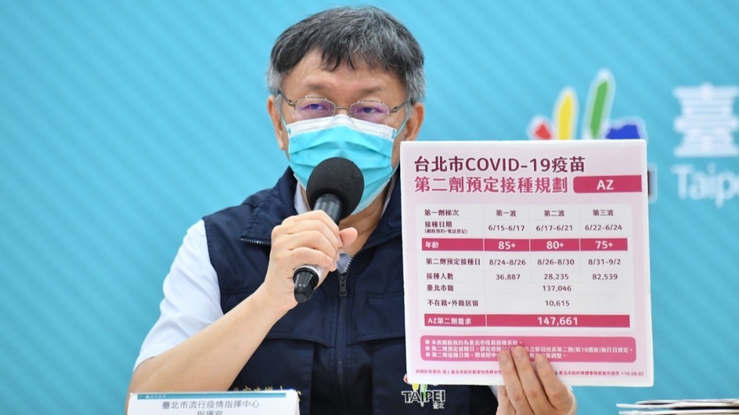 8/24長者可打第二劑疫苗　柯文哲籲中央開放地方處理