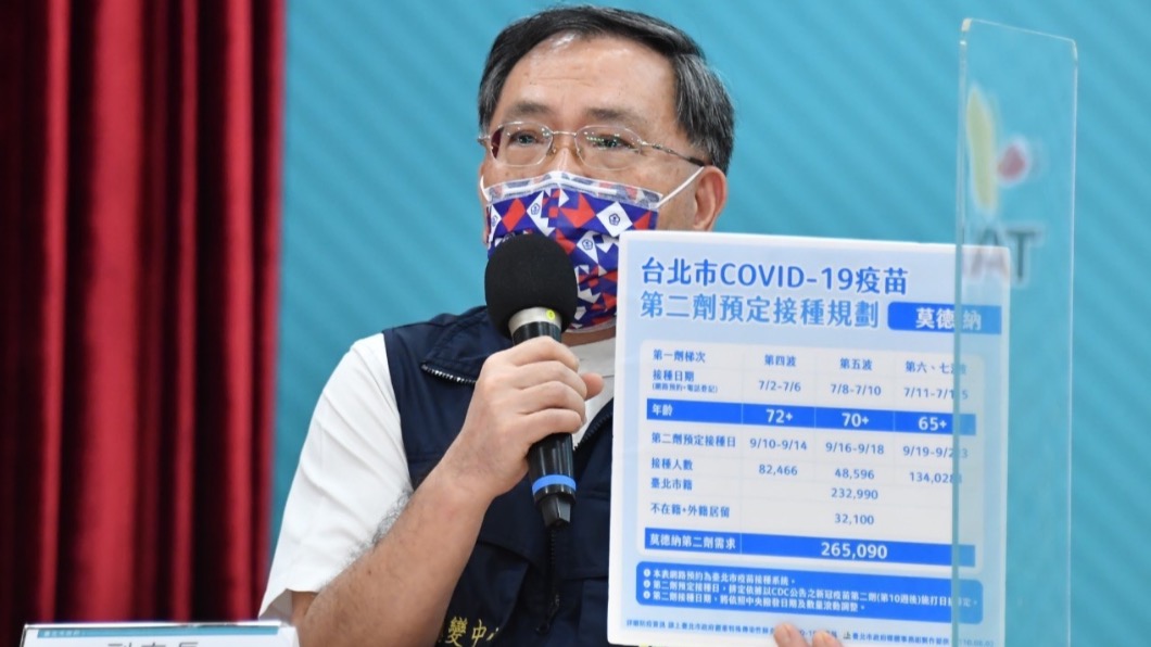 台北市副市長蔡炳坤說明最簡單的方式就是讓長者到第一劑疫苗施打的醫療院所打第二劑。(圖/台北市政府)