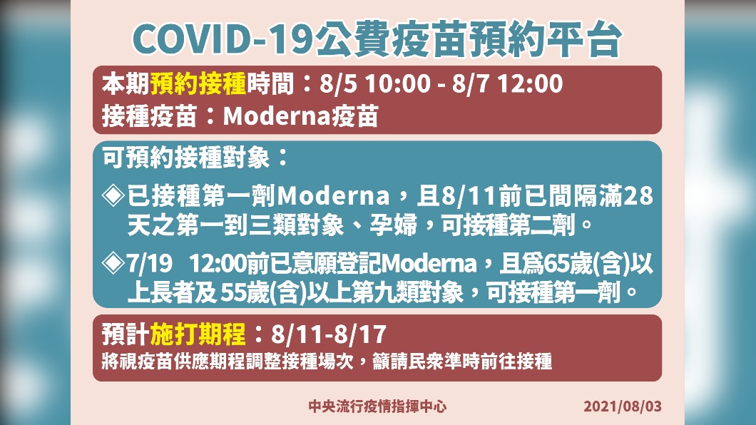 COVID-19公費疫苗預約平台。(圖/中央流行疫情指揮中心)