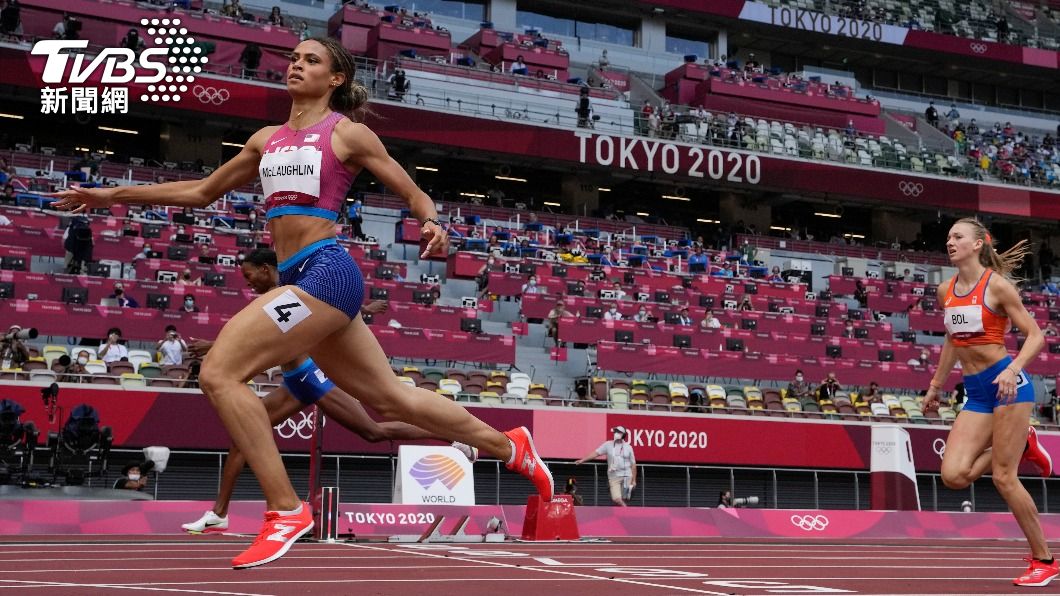 麥克勞林在終點前20公尺反超拿下金牌。（圖／達志影像美聯社）