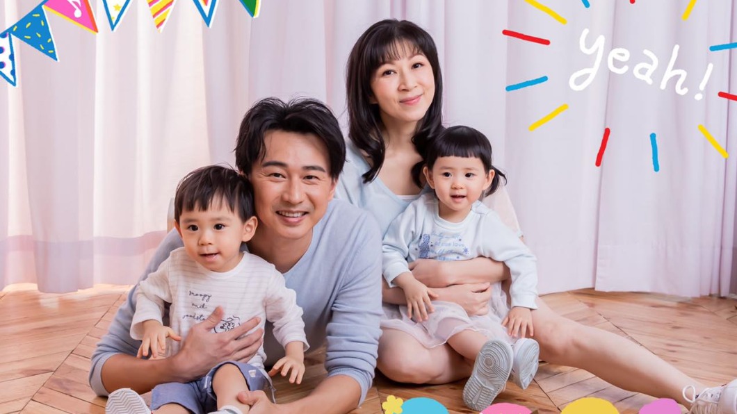 顏嘉樂和老公狄志杰育有一對龍鳳胎。(圖/翻攝自顏嘉樂臉書)