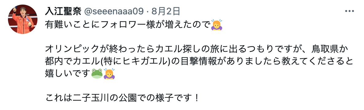 (圖/翻攝自入江聖奈推特@seeenaaa09)