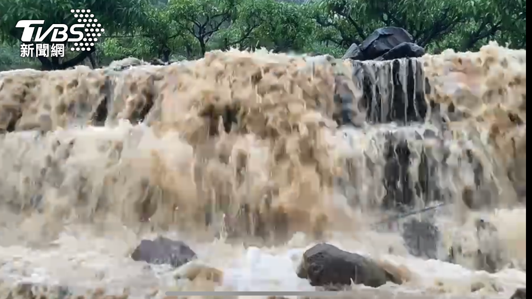 枋山也因大雨釀災。(圖/TVBS)