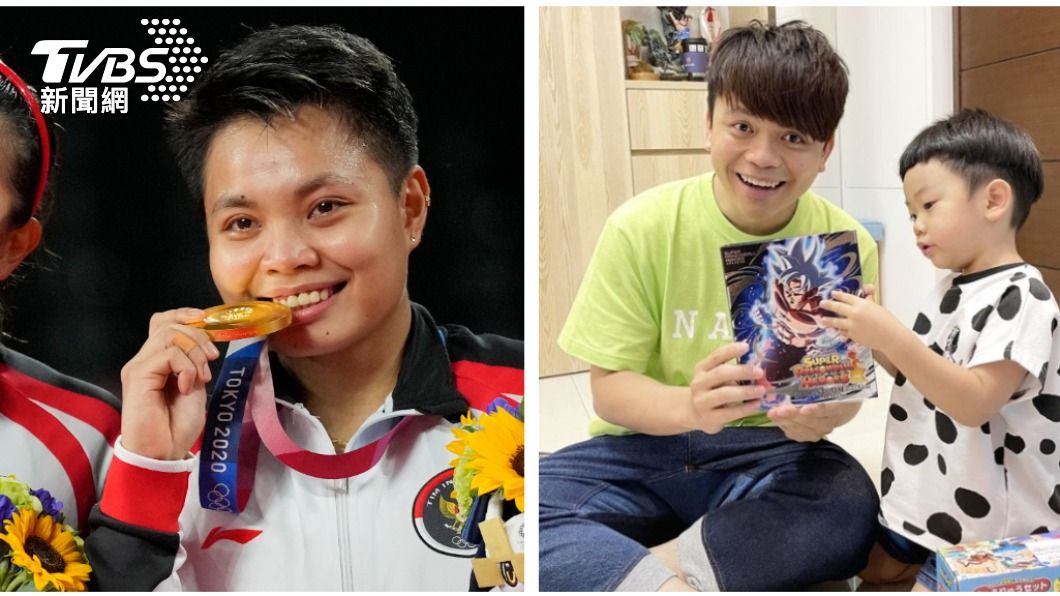 印尼羽球女雙金牌選手神似蔡阿嘎。（圖／達志影像美聯社、蔡阿嘎IG）.jpg