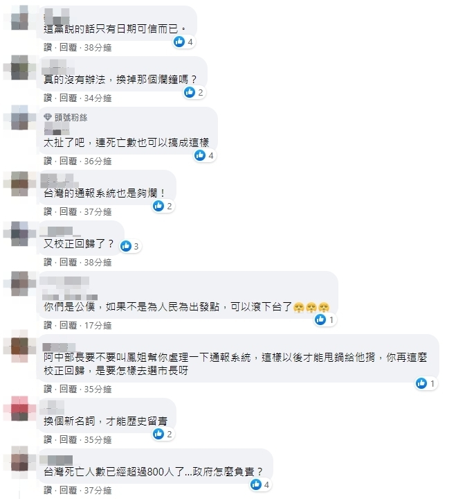 網友質疑確診死亡數字暴增原因。（圖／翻攝自TVBS新聞臉書）