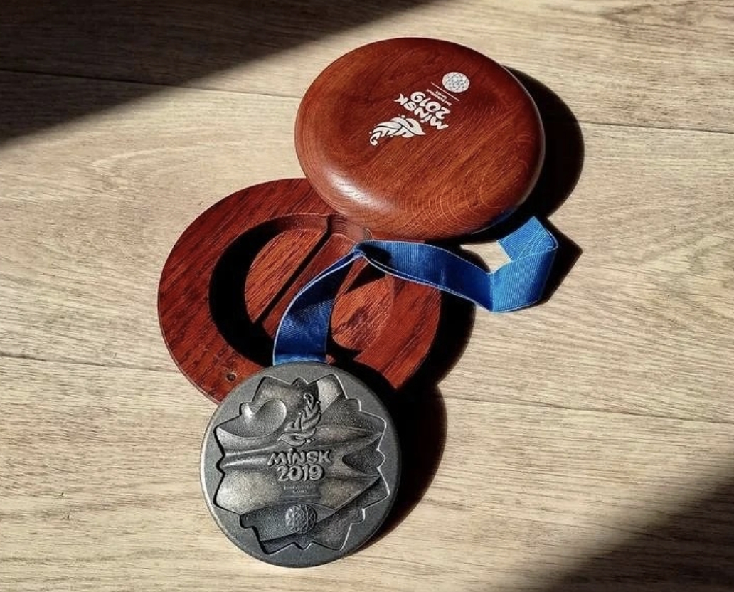 2019年歐洲運動會銀牌。(圖/翻攝自kristi_timanovskaya IG)
