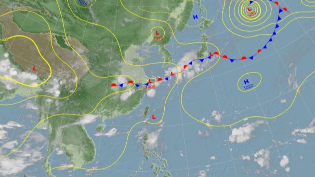 明日起西南風將會增強。(圖/氣象局)
