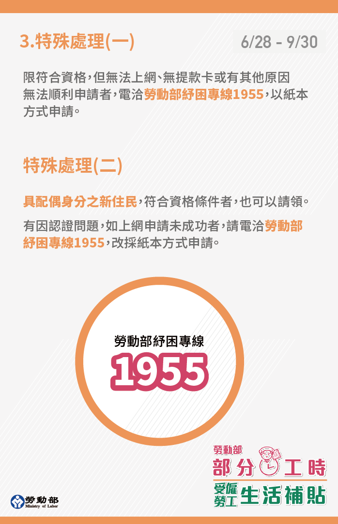 兩類人可以改用紙本申請。(圖/勞動部提供)