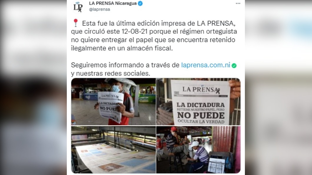 (圖/翻攝自LA PRENSA Nicaragua推特)