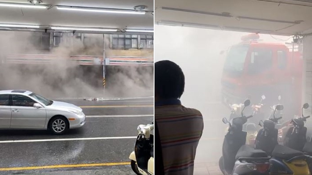 超商倉庫驚火警!台南車站前濃煙狂竄民眾嚇傻:好可怕