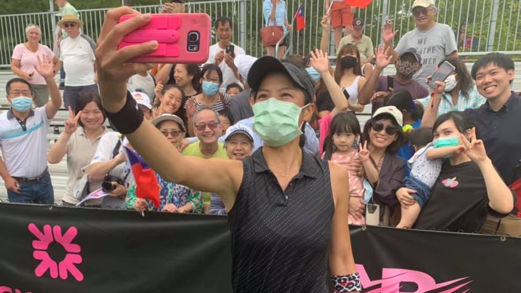 謝淑薇直落二獲勝,搶辛辛那提會內資格。(圖/翻攝自謝淑薇臉書)
