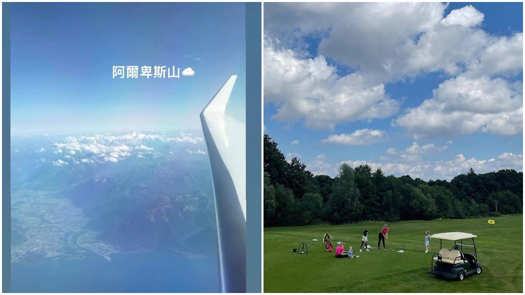 郭台銘去（2021）年還帶著妻兒打高爾夫球。（圖／翻攝自曾馨瑩IG）