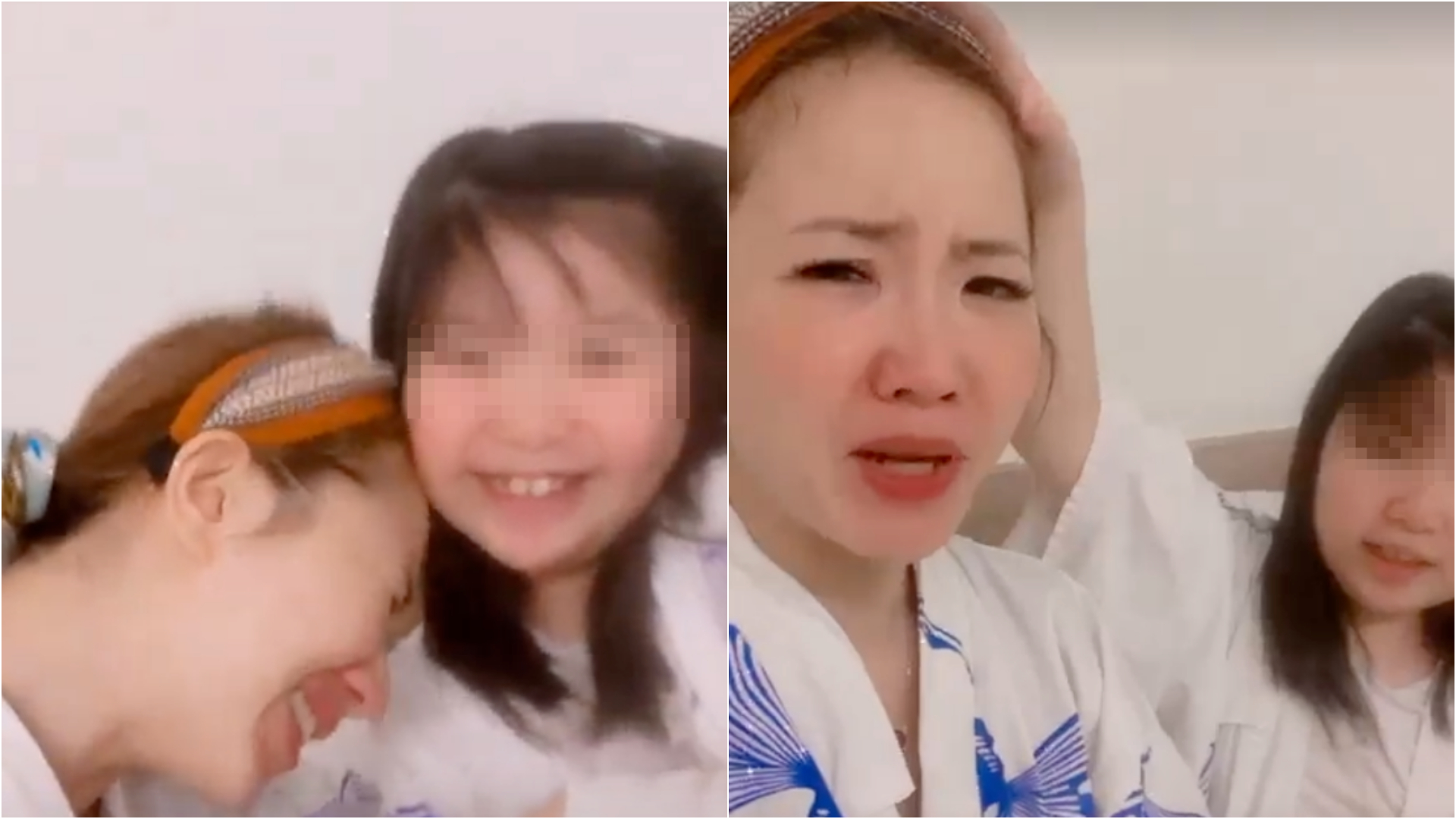 謝忻倒在姪女肩上討安慰。（圖／翻攝自謝忻IG）