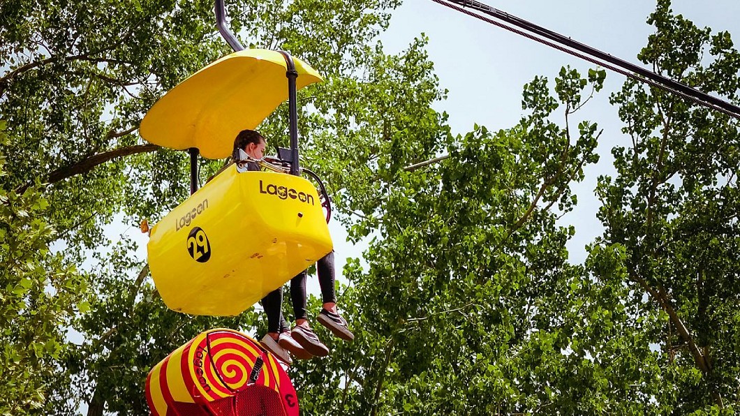男子乘坐的Sky Ride設施。(圖/非當事人,翻攝自Lagoon Amusement Park Facebook)