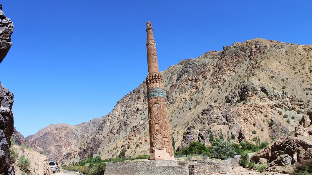 深藏在哈里河谷的賈姆宣禮塔 (Minaret of Jam),12世紀古蹟,是阿富汗擁有的兩項世界遺產之一。(圖/Hanming Huang授權使用)