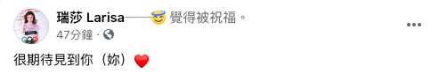 瑞莎開心宣布懷孕喜訊。（圖／翻攝自瑞莎臉書）