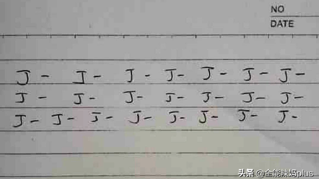 友人分享某老師要求兩名學生罰寫自己名字100遍,其中1個只花2分鐘就完成。(圖/翻攝自全能辣媽plus)