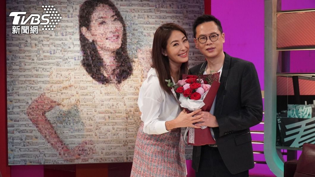賈永婕與老公王兆杰首度在節目同框。(圖/TVBS)
