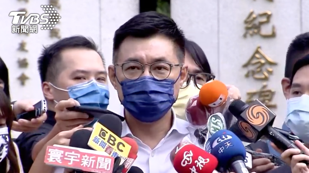 國民黨主席江啟臣出席823紀念活動。(圖/TVBS)